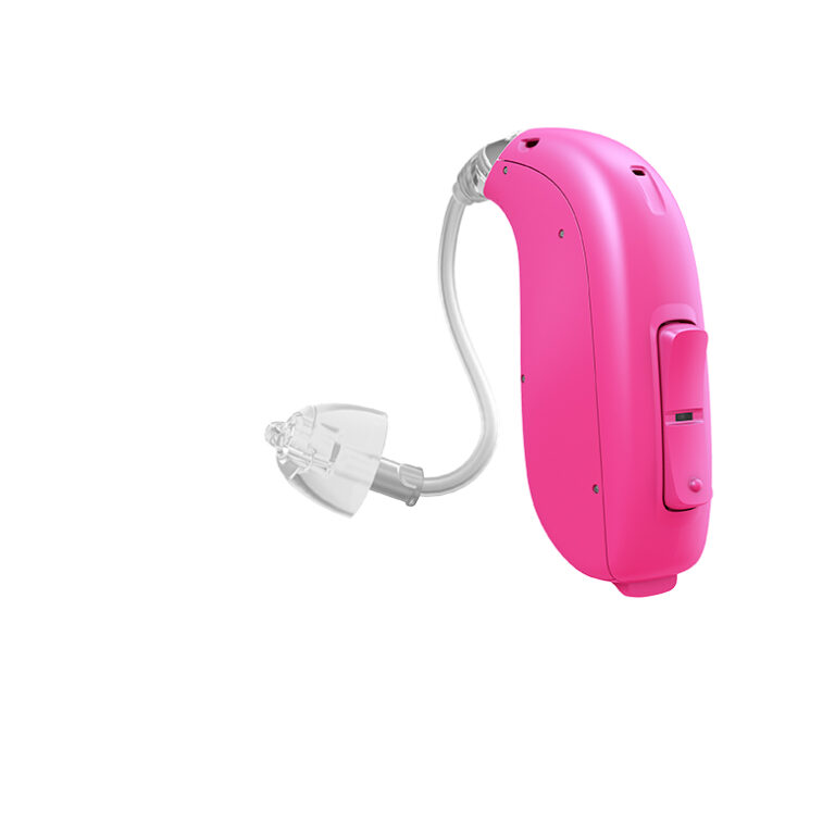 apparecchio acustico oticon fucsia