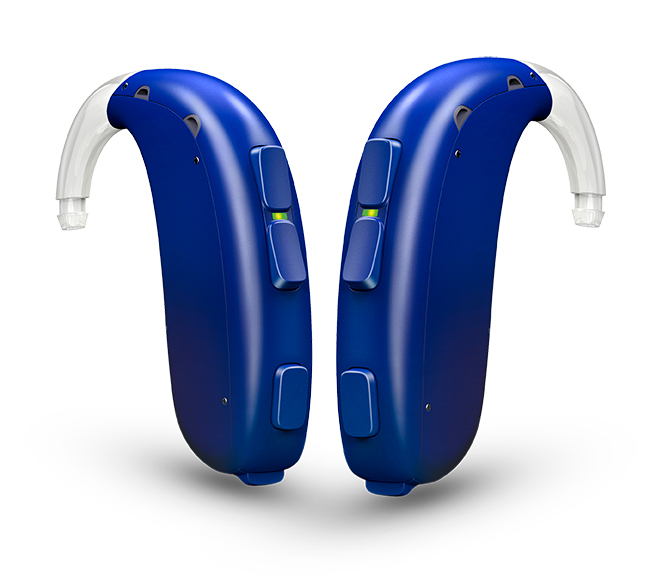 apparecchio acustico oticon blu