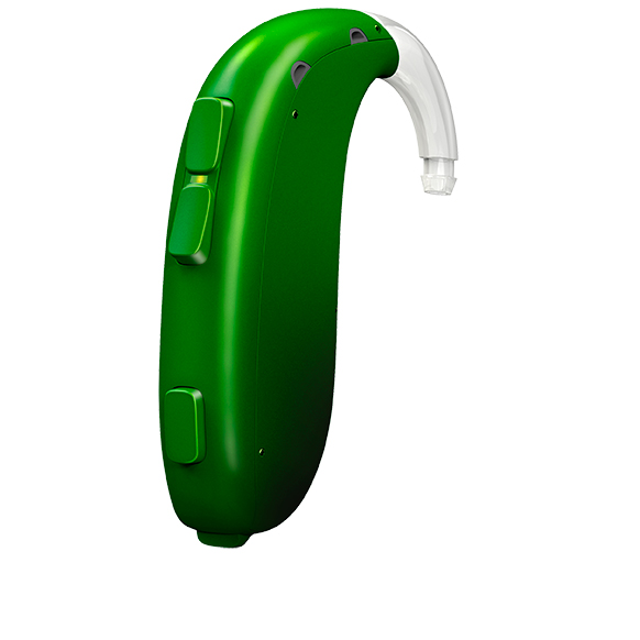 apparecchio acustico oticon verde